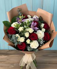 Букет цветов из:  Розы и Альстромерии в Кадый