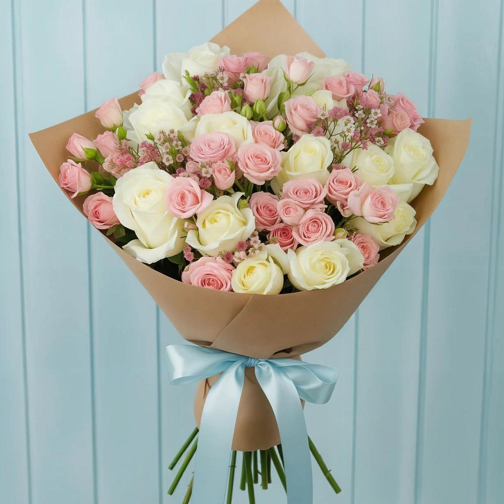 Букет цветов из: Розы в Кадый