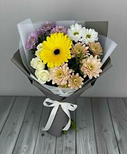 Букет цветов из:  Розы, Герберы и Хризантемы в Кадый