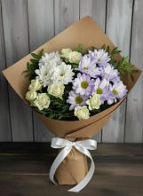 Букет цветов из:  Хризантемы и Розы в Кадый