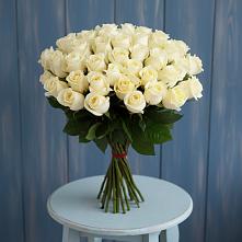 Букет 51 Белая роза Эдлесс Лав в Кадый