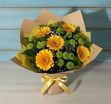 Букет цветов из:  Герберы и Хризантемы в Кадый