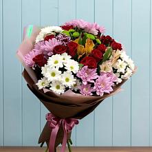 Букет цветов из:  Розы, Хризантемы и Альстромерии в Кадый