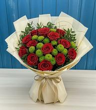 Букет цветов из:  Розы и Хризантемы #REPLACE_PRED# Кадый